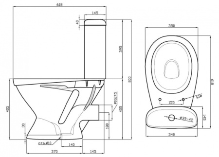 Унитаз-компакт Della Restyle DE141090004