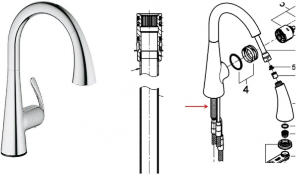 Трубка GROHE 403667040 Трубка GROHE 403667040