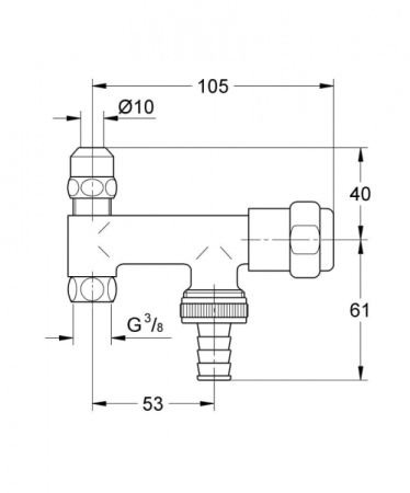Eggemann WAS® вентиль "Eckfix" 3/8"41030000