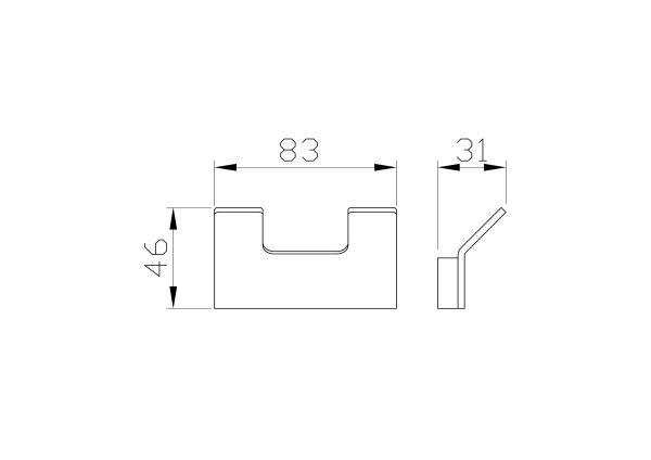 Двойной крючок для ванной WONZON & WOGHAND LOTTE, брашированное золото WW-8325-BG