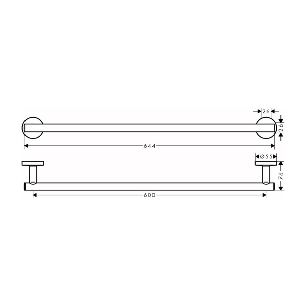  Держатель для банного полотенца Hansgrohe Logis Universal 41716000 хром