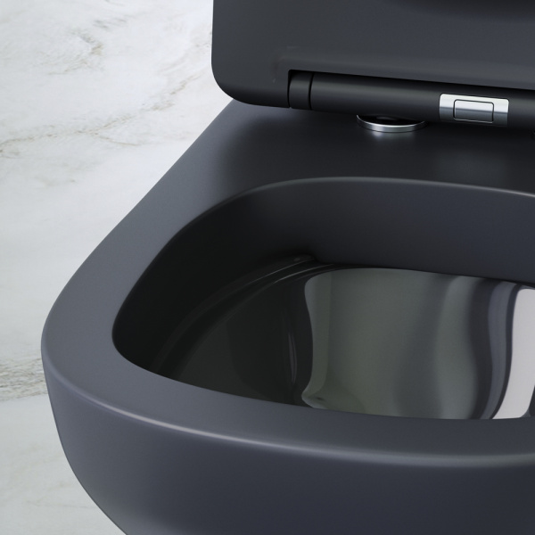 Подвесной унитаз безободковый с сиденьем микролифт Am.Pm X-Joy C85A1700MBSC