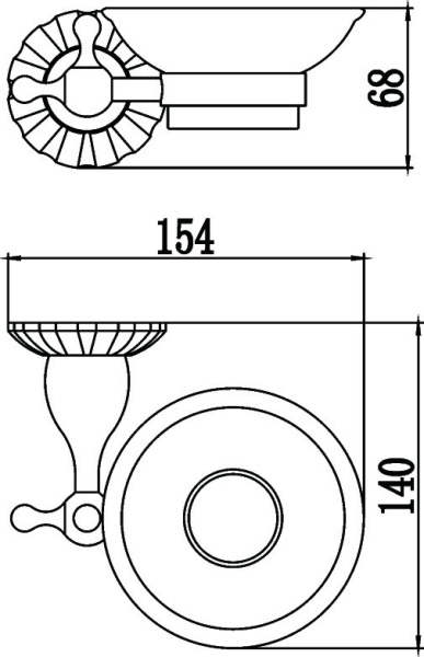 Мыльница керамическая с настенным держателем Savol S-08959C