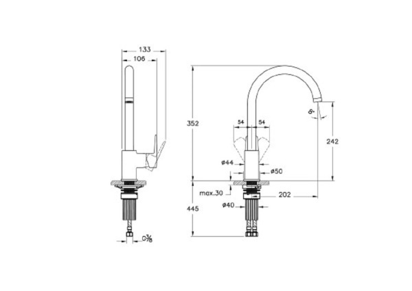 Смеситель для кухни Vitra Flow Soft A43419EXP