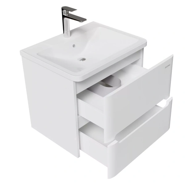 Тумба подвесная Grossman АДЕЛЬ-НОРМА-60 106038 см с 2-я ящ, белая