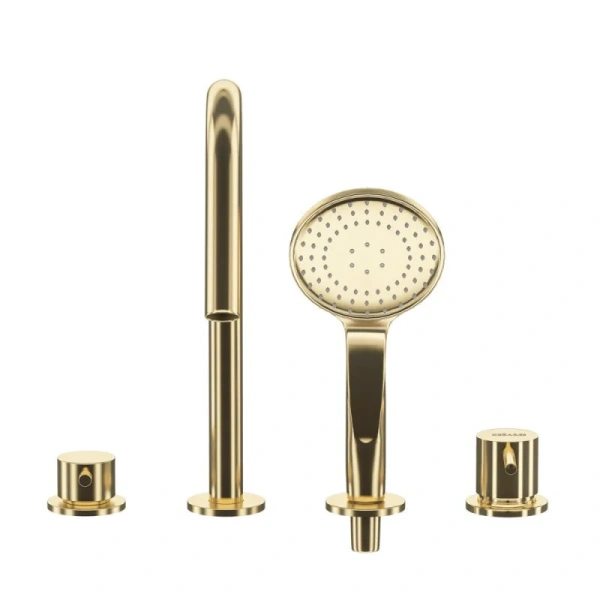 Смеситель на борт ванны Cezares Leaf  LEAF-BVDM4-L-SR