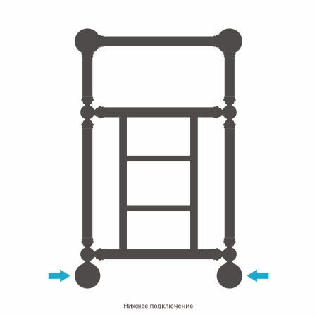 Полотенцесушитель Водяной Сунержа Ренессанс 1452 (66х40) Золото 03-0282-6640