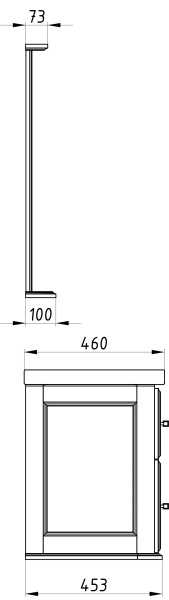 Зеркало (100х84)  ASB-Woodline Венеция 100 11941