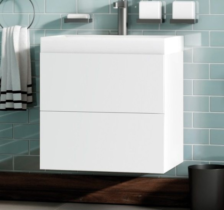 База под раковину подвесная Art&Max AM-Verona-Push-700-2C-SO-BI-TS белый матовый с тиснением