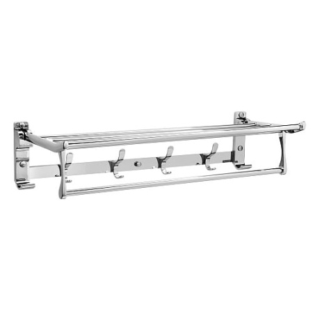 Полка с полотенцедержателем и крючками Raiber R10087