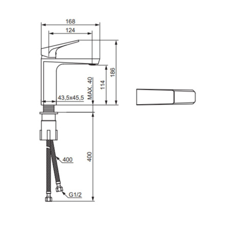 Смеситель для раковины Damixa Merkur 400210300