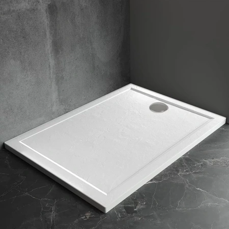 Душевой поддон (100х90) Veconi Pietra W PT-W-10090-RU белый