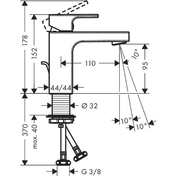 Смеситель для раковины Hansgrohe Vernis Shape 71561000