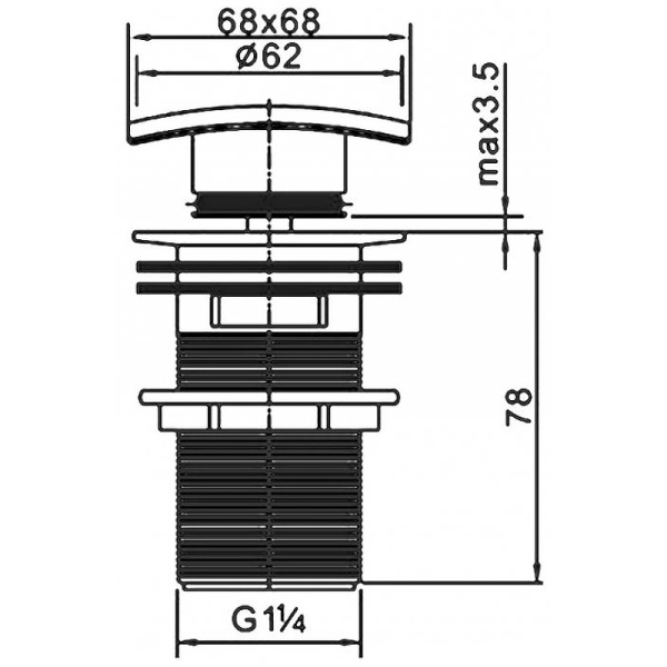 Донный клапан Cezares Czr CZR-SCQ2-01