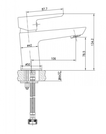 Смеситель для раковины BelBagno Rovena ROW-LVM-CRM