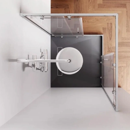 Душевой уголок (90х90) Am.Pm Gem W90G-403-9090MT хром матовый