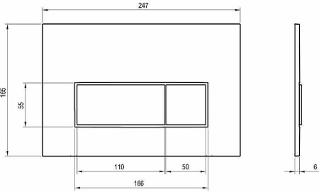Клавиша смыва Ravak Uni Slim X01744