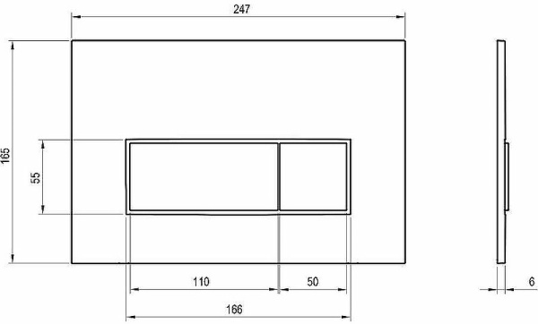 Клавиша смыва Ravak Uni Slim X01744