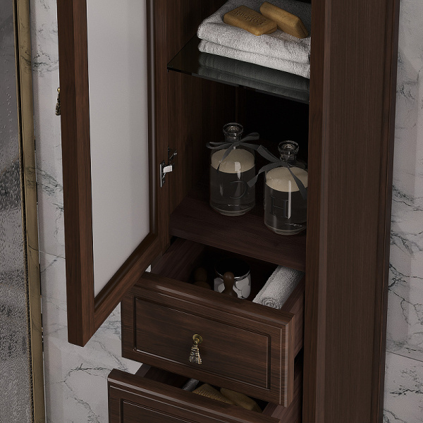 Пенал Opadiris Риспекто 30, цвет орех антикварный, левый, 00-00005834