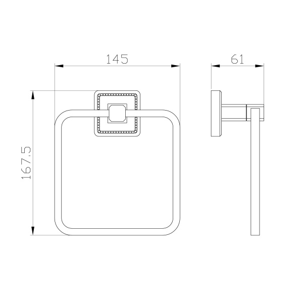 Кольцо для полотенец WONZON & WOGHAND ROMA, бронза WW-7213