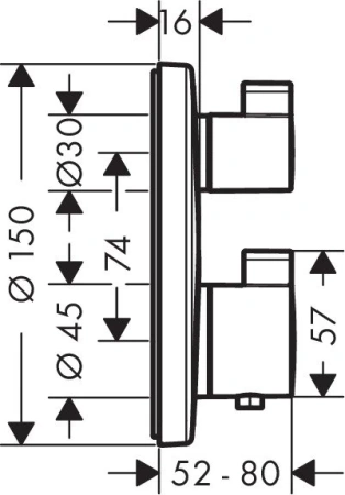 Термостат для ванны Hansgrohe Ecostat S 15758000
