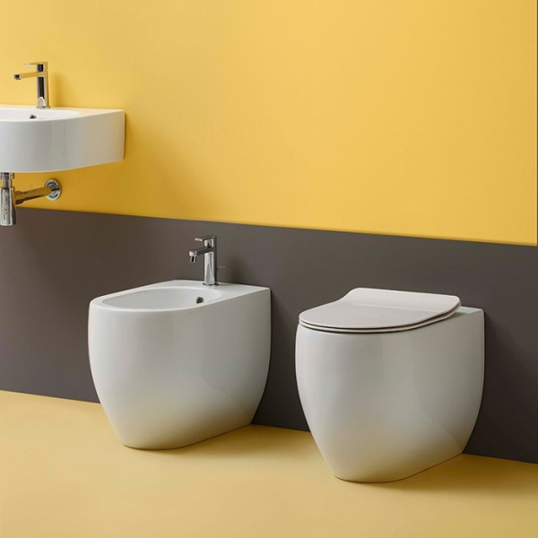 Биде напольное Kerasan Flo 312401 белый