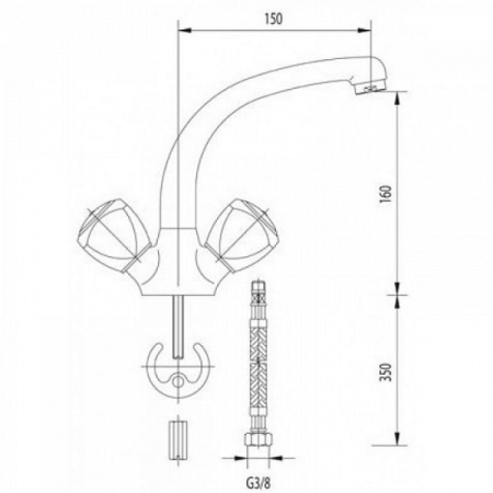 Смеситель для раковины Mofem Kometa 140-1583-20