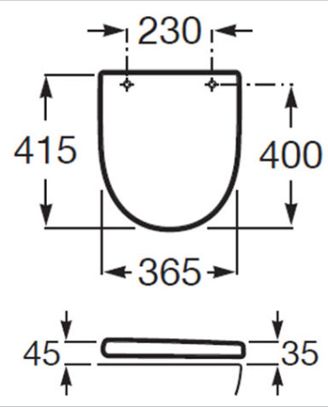 Крышка для чаши Roca Meridian укороченная supralit 8012AB00B