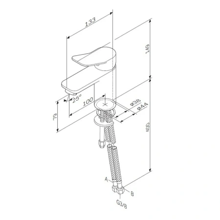 Смеситель для раковины Am.Pm X-Joy F85A02144 бронза