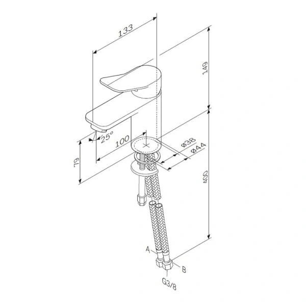 Смеситель для раковины Am.Pm X-Joy F85A02199 золото