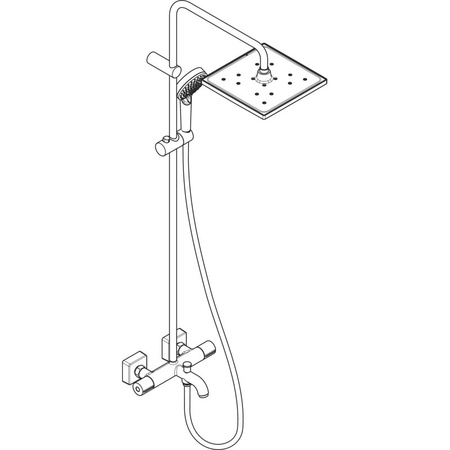 Душевая система с термостатом Hansgrohe Vernis Shape Showerpipe 230 1jet 26900670 черный матовый