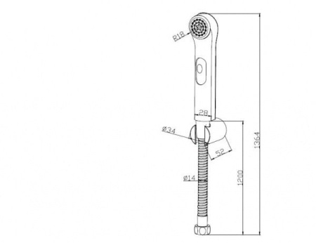 Гигиенический душ с настенным держателем Bravat (D9122CP-RUS)