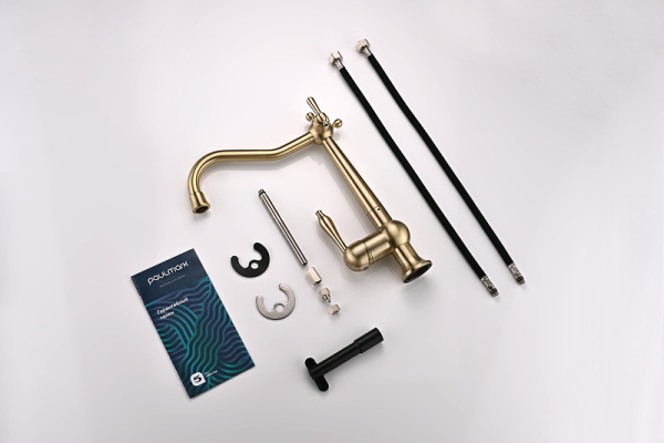 Смеситель для кухни с подключением к фильтру  Paulmark  Retro Re213226-BR