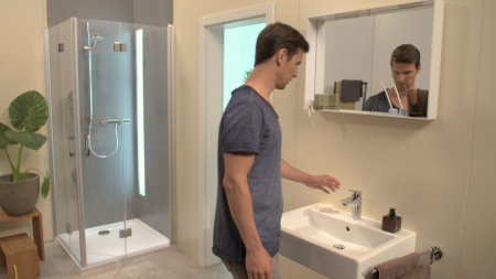 Смеситель для раковины с донным клапаном Hansgrohe Logis CoolStart 71102000 хром