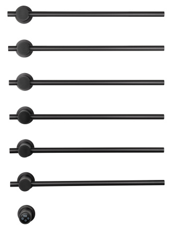 Полотенцесушитель электрический встраиваемый WONZON & WOGHAND BADEN, темный графит WW-AL366-GM