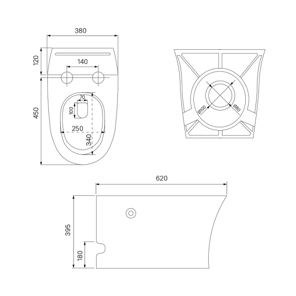 Приставной унитаз IDDIS Pulse с функцией импульсного смыва (PULIDSEi26)