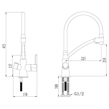 Смеситель для кухонной мойки Lemark Comfort (LM3070C)