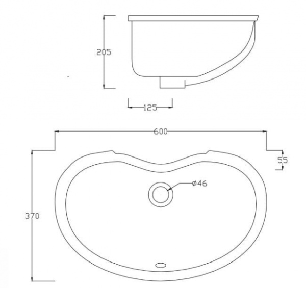 Раковина встраиваемая ArtCeram WASHBASINS IDEA IDL001 01 00 bi*0