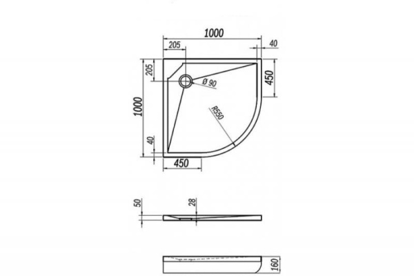 Душевой поддон Kolpa San Eisa 100