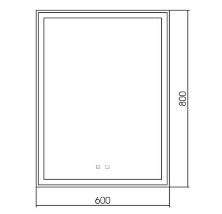 Зеркало (60х80) Silver Mirrors  Рига-VOICE LED-00002614