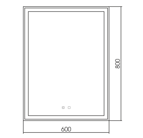 Зеркало (60х80) Silver Mirrors  Рига-VOICE LED-00002614