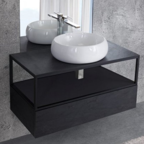 Вставка в дно металлического каркаса под раковину CEZARES CADRO 50-100/50-MENS-NERO