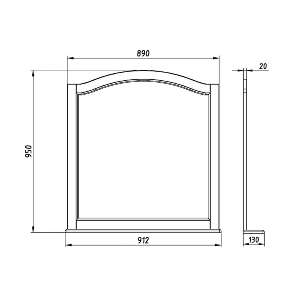 Зеркало (92х95)  ASB-Woodline Модерн 105 11231 (коричневый)