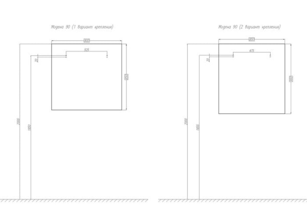 Зеркало Акватон Модена (черный) 1AX010MRXX000