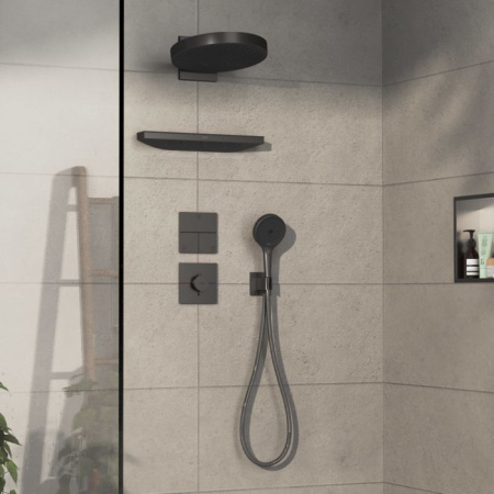 Переключатель потоков на 3 положения Hansgrohe ShowerSelect Comfort Е 15573340 шлифованный черный хром