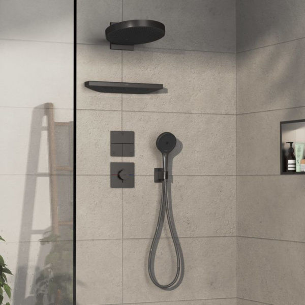 Переключатель потоков на 3 положения Hansgrohe ShowerSelect Comfort Е 15573340 шлифованный черный хром