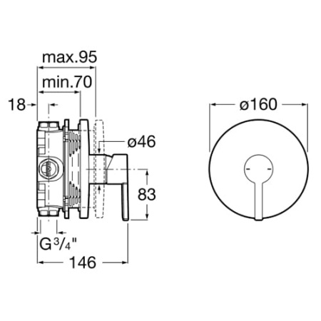 Смеситель для душа Roca Naia 5A2B96C00