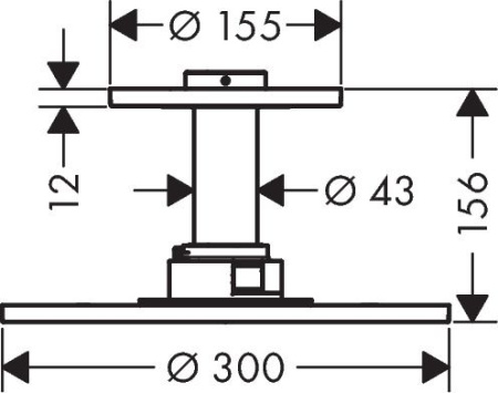 Верхний душ Axor Univ ShowerSolutions 35301000