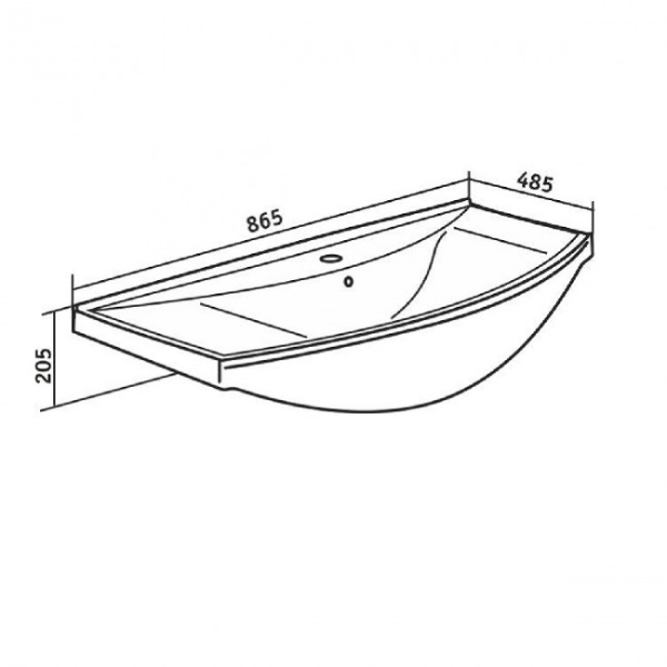 Раковина RUNO мебельная Kirovit Стиль 85 (УТ000001523)