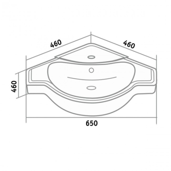 Раковина мебельная Kirovit Классик 65 угловой (УТ000003756)